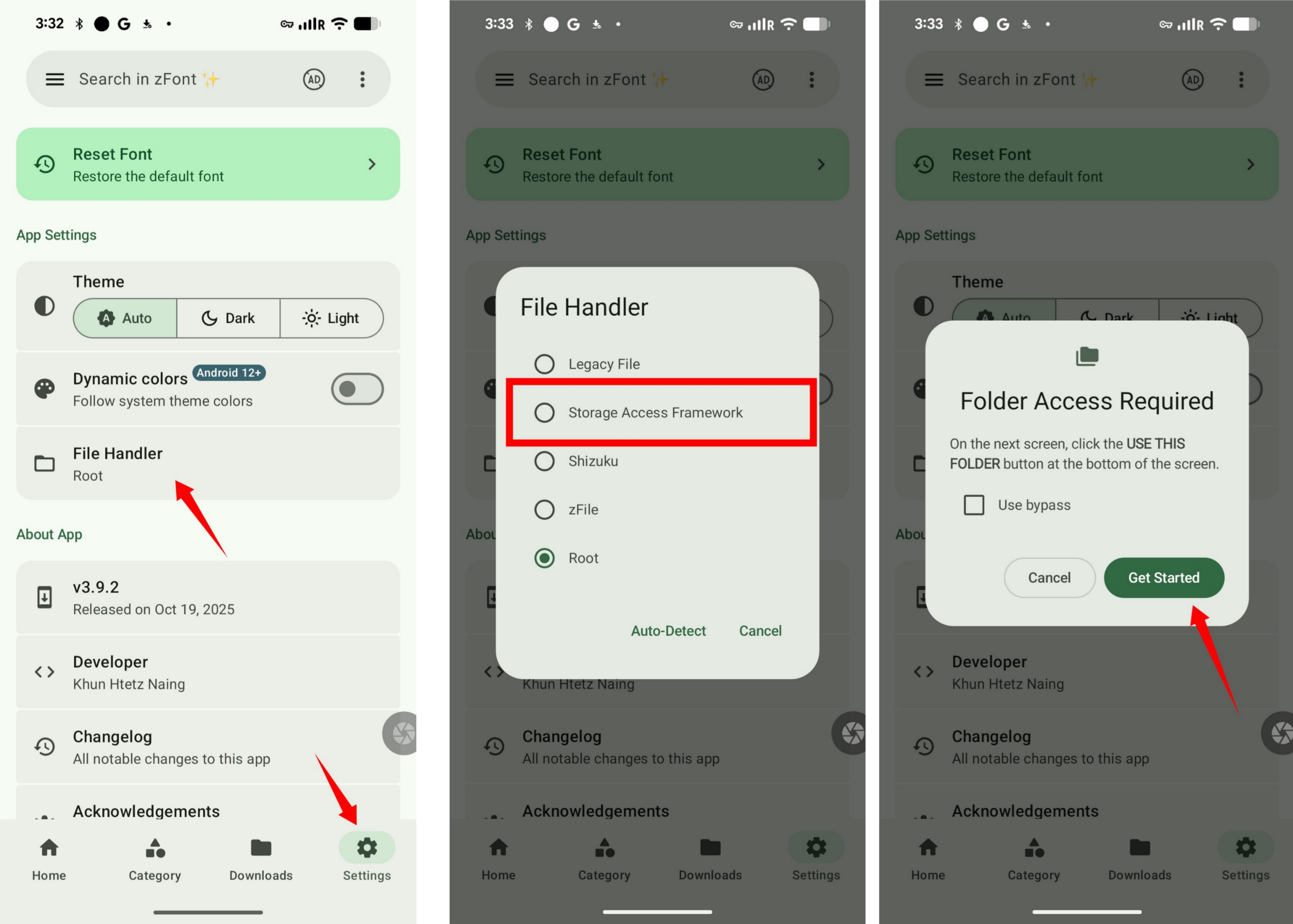 Settings > File Handler