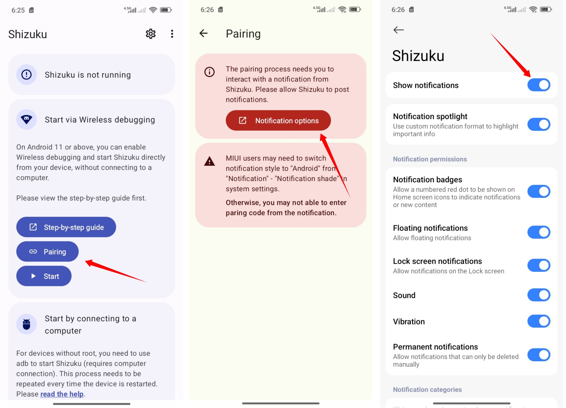 Allow Notification permission